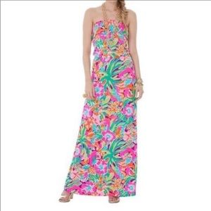 LILLY PULITZER STRAPLESS MAXI